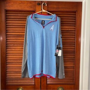 Tennessee Titans/Oilers Men’s long sleeve quarter zip shirt